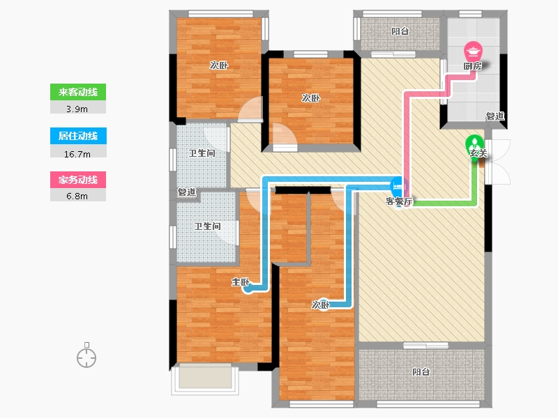 安徽省-合肥市-融侨观澜-120.00-户型库-动静线