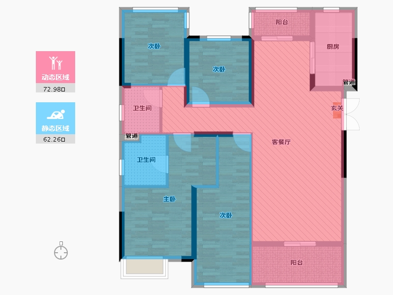 安徽省-合肥市-融侨观澜-120.00-户型库-动静分区