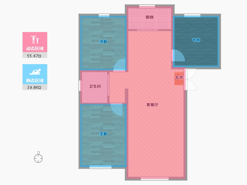 新疆维吾尔自治区-昌吉回族自治州-华源.阜华景源-85.24-户型库-动静分区