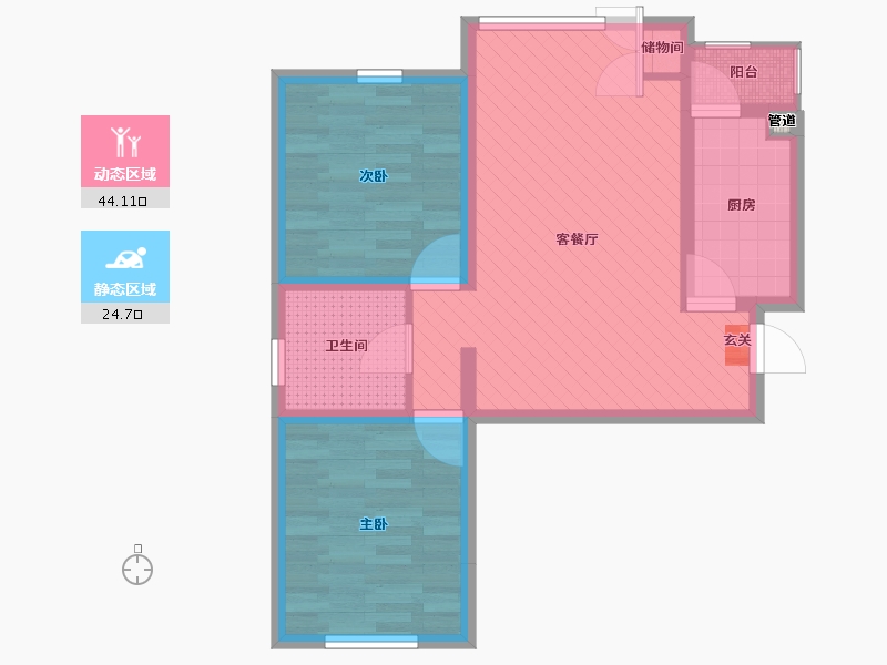 天津-天津市-泰富橄榄树-59.72-户型库-动静分区