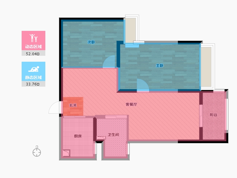 浙江省-金华市-华欣府邸-75.62-户型库-动静分区