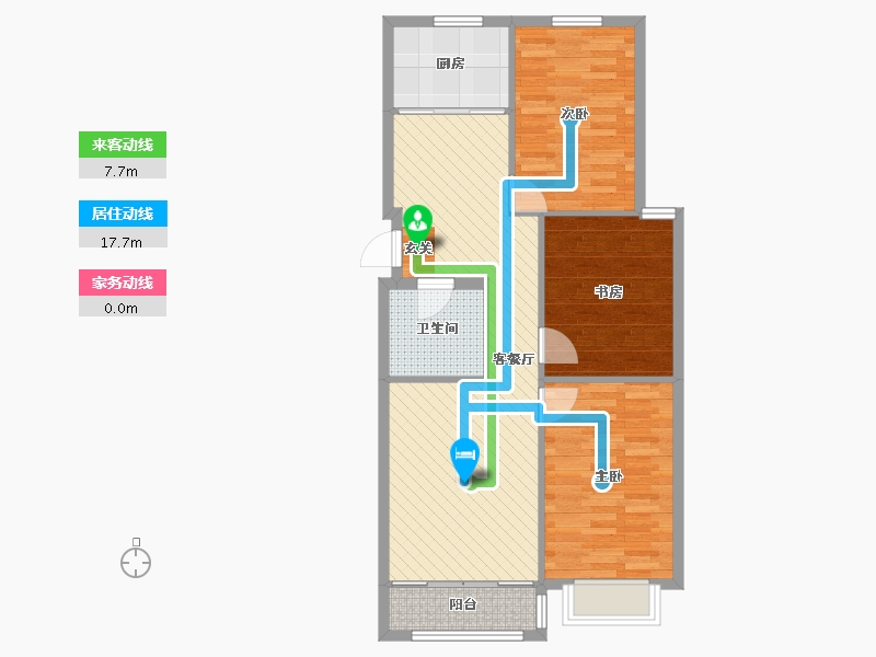 山东省-烟台市-和平鑫城-81.42-户型库-动静线