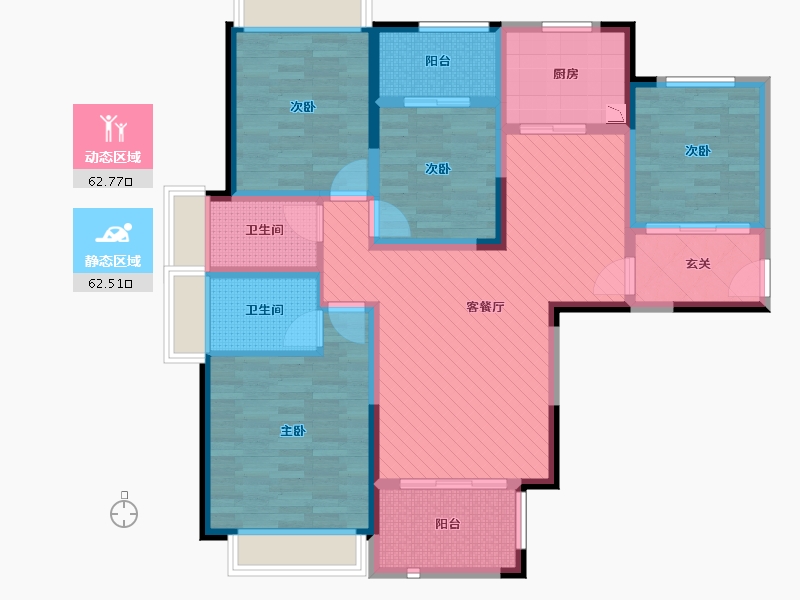 河南省-郑州市-瀚宇天悦湾-108.39-户型库-动静分区