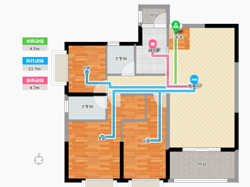 云南省-昆明市-春漫时光-96.91-户型库-动静线