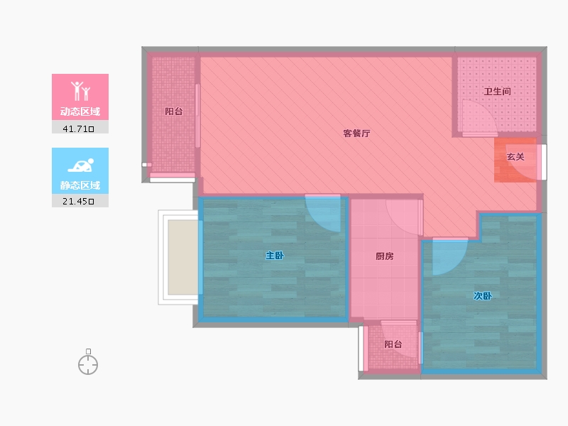 北京-北京市-京棉新城-56.28-户型库-动静分区