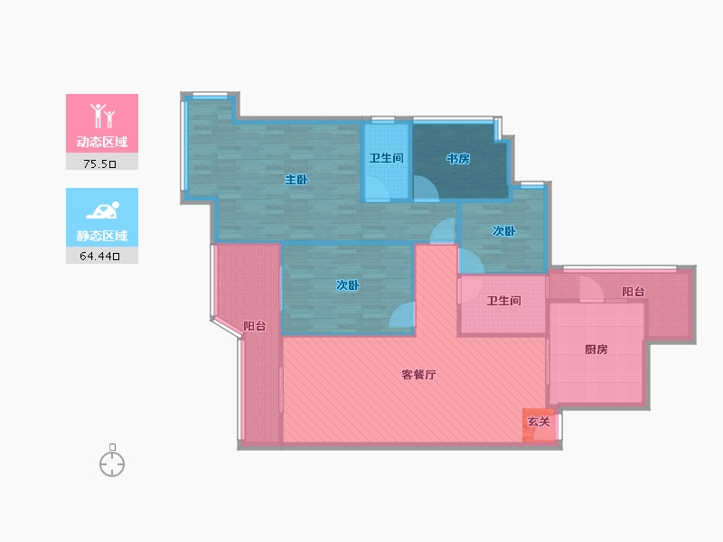 重庆-重庆市-恒大绿洲-126.90-户型库-动静分区