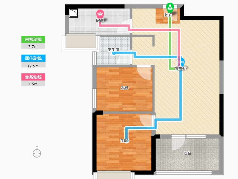 湖北省-武汉市-新城璟汇-69.00-户型库-动静线