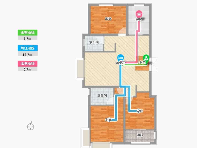 山东省-济宁市-福地花园-101.26-户型库-动静线