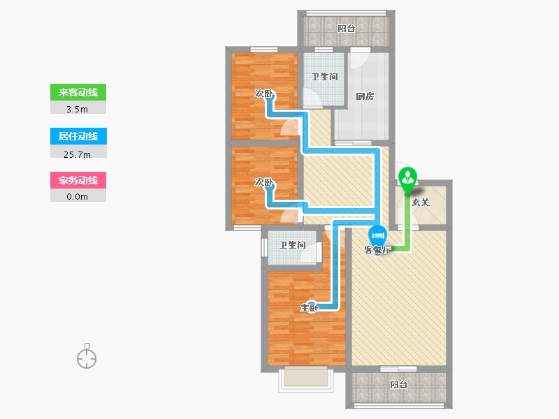 陕西省-安康市-恒月花苑-96.94-户型库-动静线