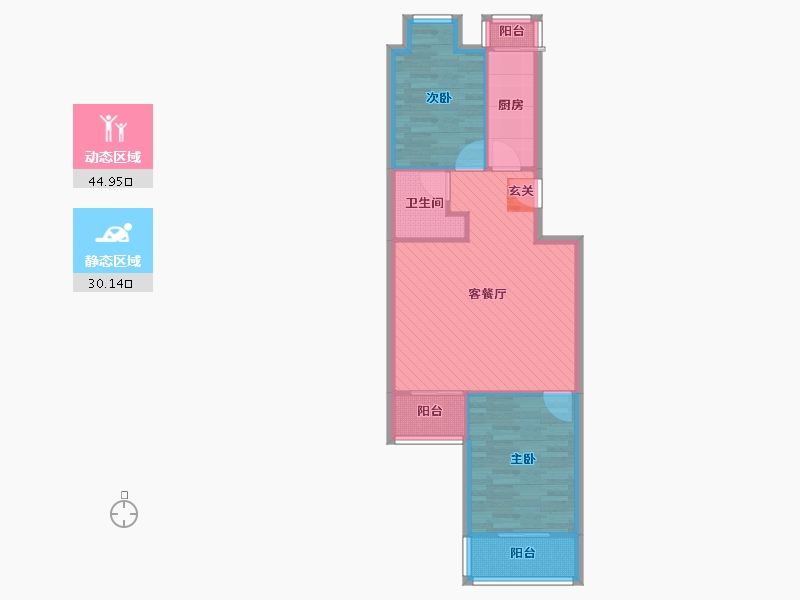 北京-北京市-光讯花园-66.79-户型库-动静分区