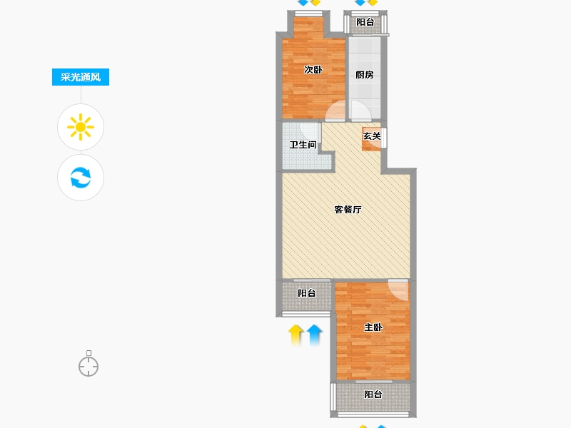 北京-北京市-光讯花园-66.79-户型库-采光通风