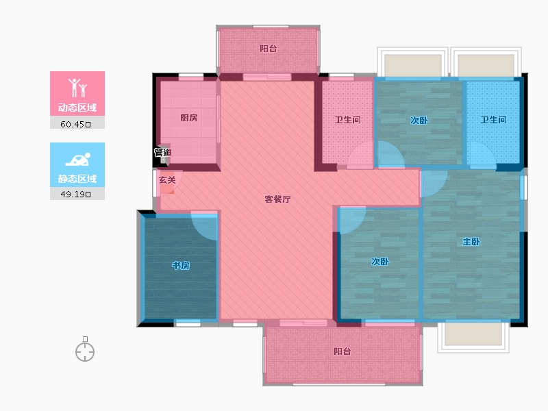 广东省-惠州市-千树晴山-97.49-户型库-动静分区