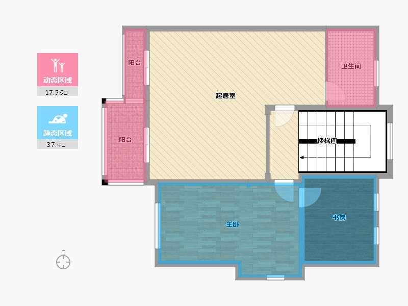 浙江省-嘉兴市-自建-104.80-户型库-动静分区