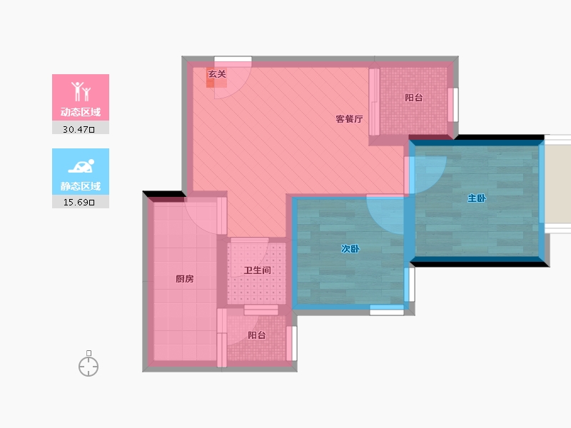 重庆-重庆市-泽科弹子石中心-38.49-户型库-动静分区