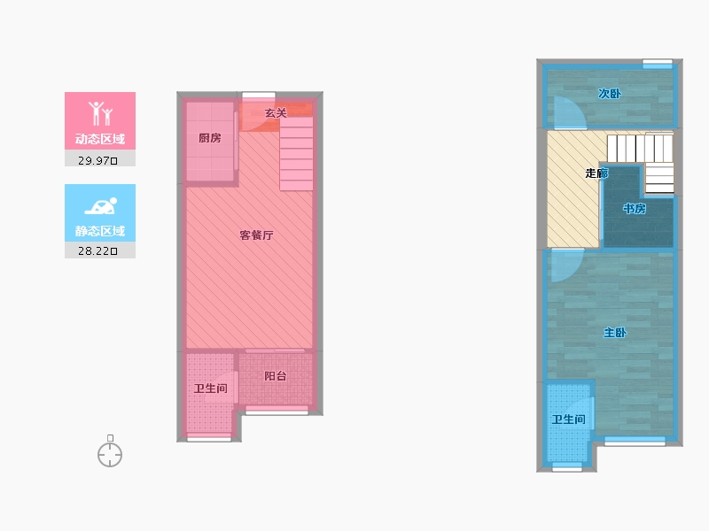 广东省-深圳市-水畔紫云阁-56.86-户型库-动静分区