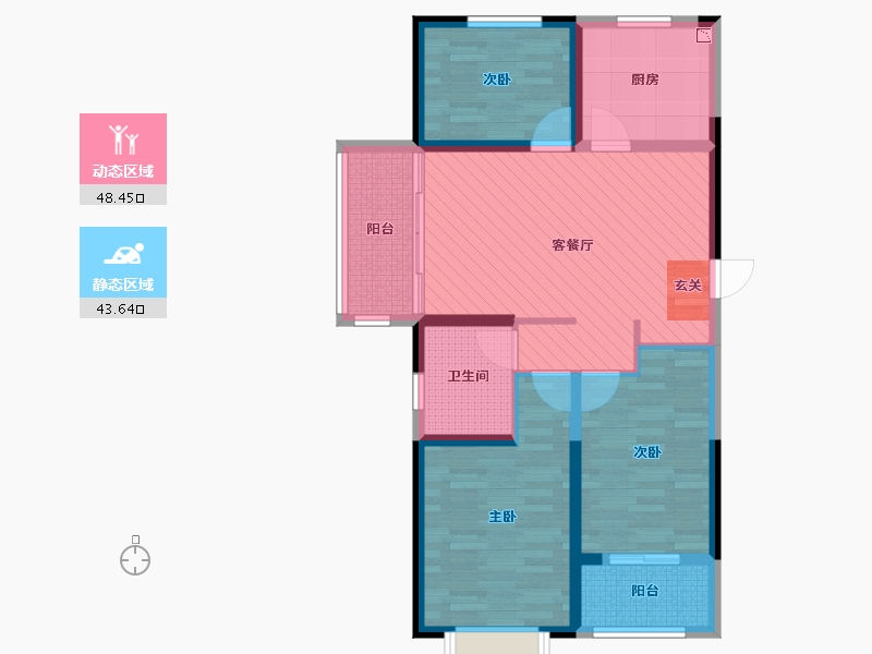 山东省-德州市-名门府第-80.06-户型库-动静分区