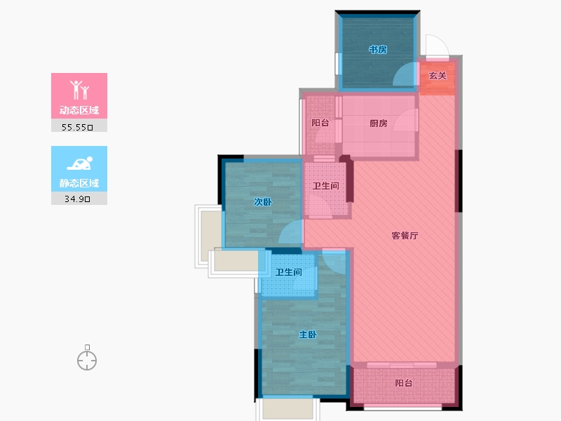 贵州省-贵阳市-优品道现代城-78.45-户型库-动静分区