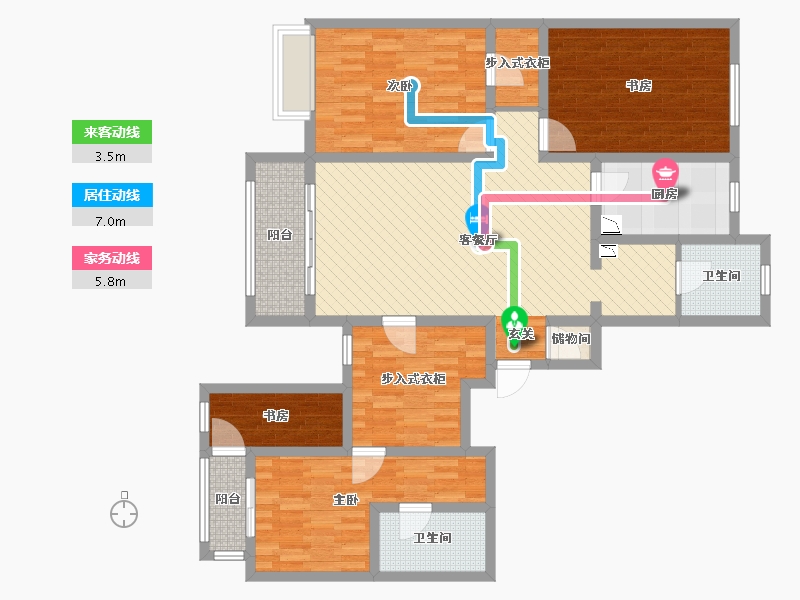 河北省-石家庄市-半岛名邸-120.00-户型库-动静线