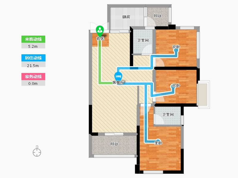 四川省-德阳市-美林康城-86.75-户型库-动静线