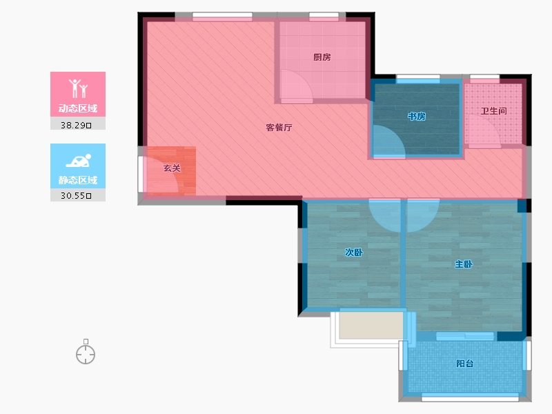 湖北省-武汉市-二七城市广场-60.70-户型库-动静分区