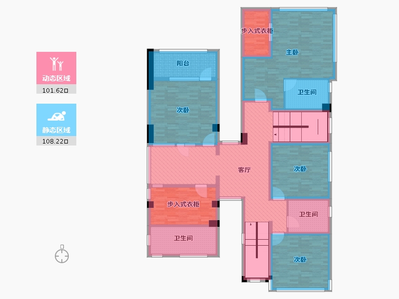 广东省-珠海市-华发水郡别墅-185.94-户型库-动静分区