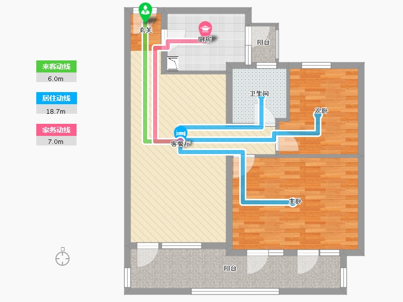 江苏省-苏州市-昆城景苑-84.80-户型库-动静线