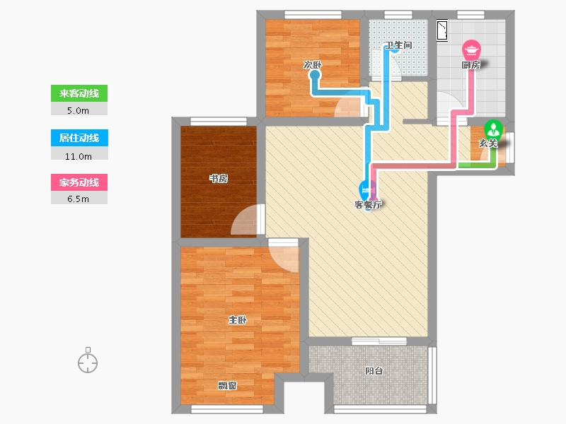 浙江省-温州市-温州苍南望里-69.96-户型库-动静线