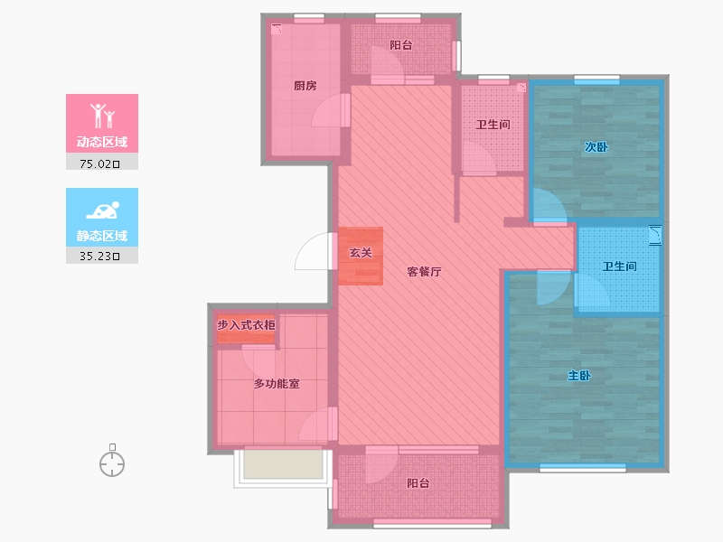 山东省-青岛市-保利西乡月-96.00-户型库-动静分区