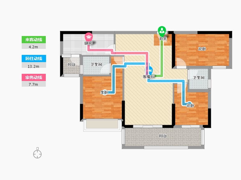 湖南省-郴州市-恒隆国际-98.13-户型库-动静线