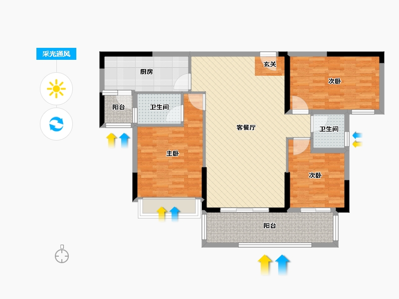 湖南省-郴州市-恒隆国际-98.13-户型库-采光通风