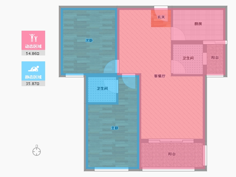 湖北省-荆州市-江陵江景豪庭-79.31-户型库-动静分区