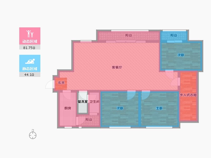 四川省-成都市-安置小区-111.22-户型库-动静分区