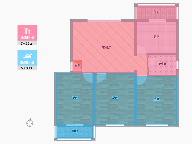 河北省-廊坊市-富苑小区-93.00-户型库-动静分区