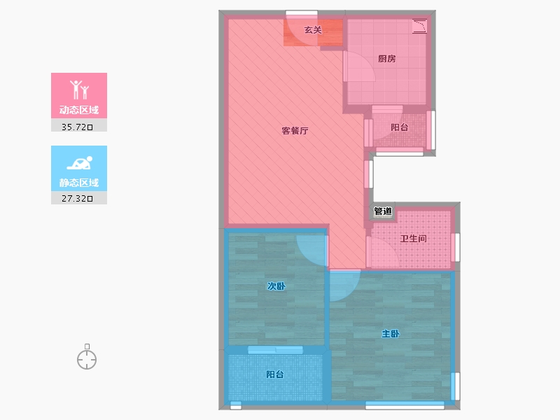 上海-上海市-馨佳园-九街坊-54.90-户型库-动静分区