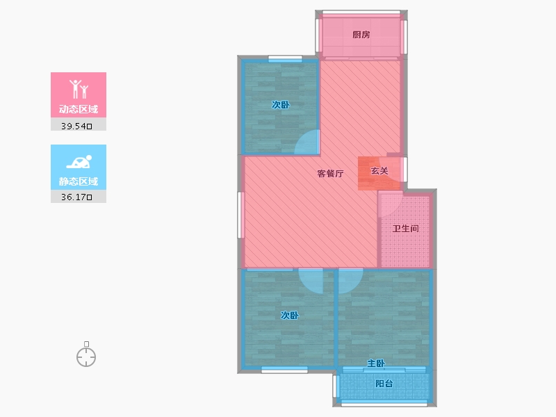 山东省-烟台市-飞龙小区-67.55-户型库-动静分区