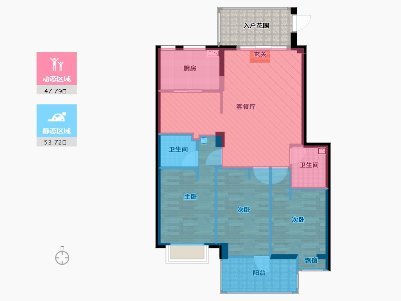 福建省-福州市-新城丽景-98.95-户型库-动静分区