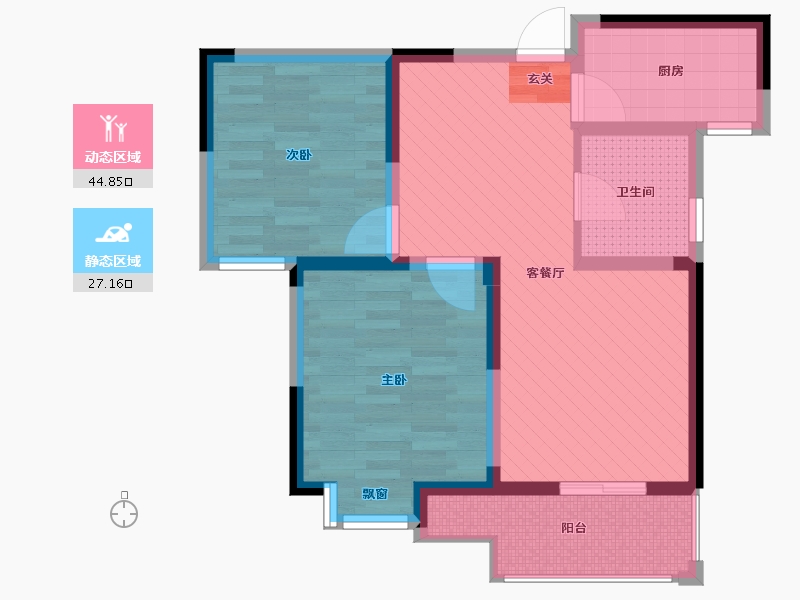 江苏省-常州市-幸福城-62.37-户型库-动静分区