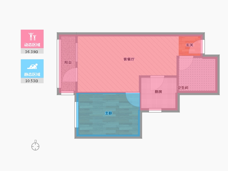 北京-北京市-西花市南里-41.38-户型库-动静分区