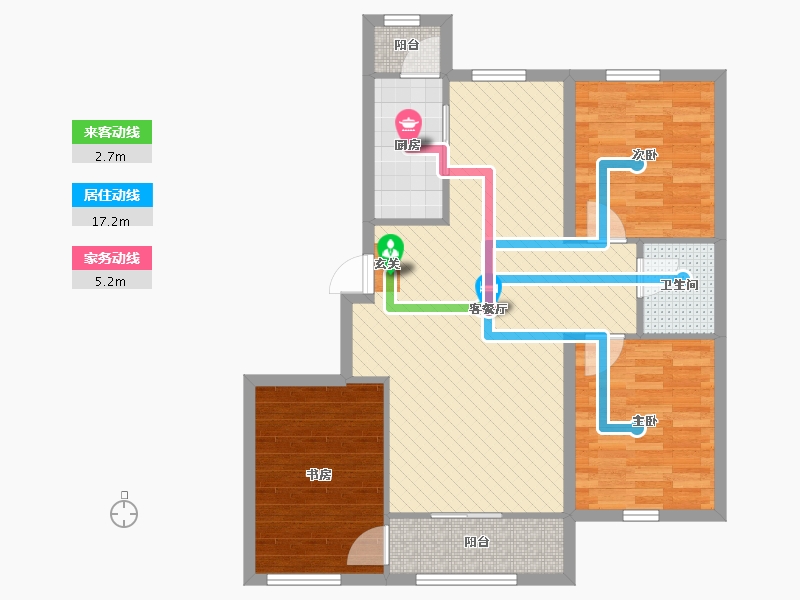 黑龙江省-大庆市-欣凤学城三期-84.43-户型库-动静线