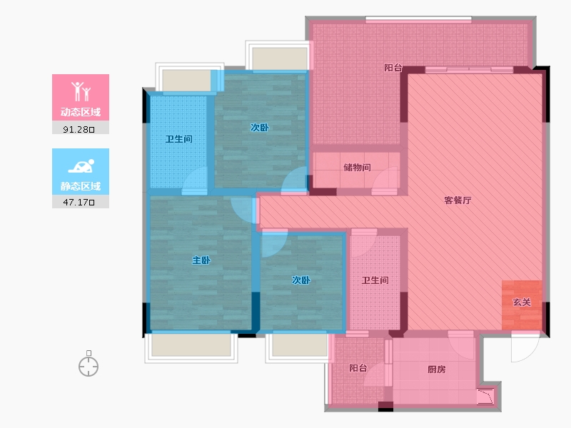 贵州省-毕节市-澜湾国际-120.41-户型库-动静分区