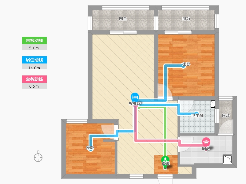 河北省-石家庄市-达世地产壹江城-66.68-户型库-动静线