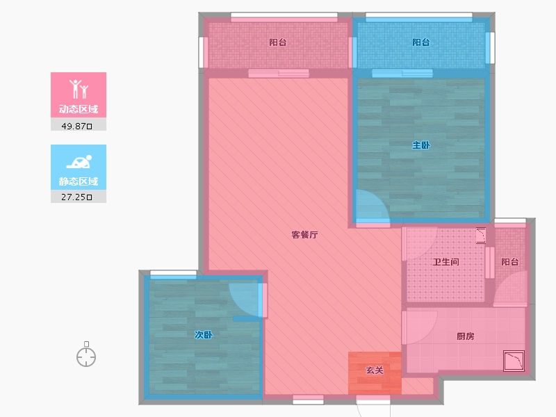 河北省-石家庄市-达世地产壹江城-66.68-户型库-动静分区