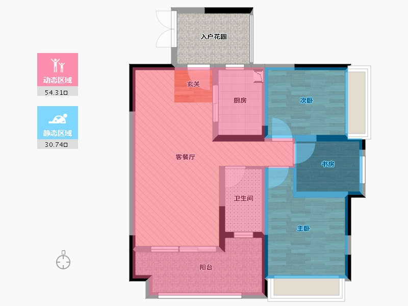 贵州省-贵阳市-保利凤凰湾-80.13-户型库-动静分区