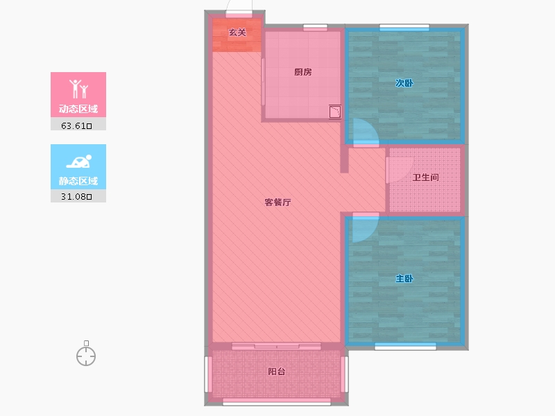 山东省-青岛市-中车小镇-84.00-户型库-动静分区