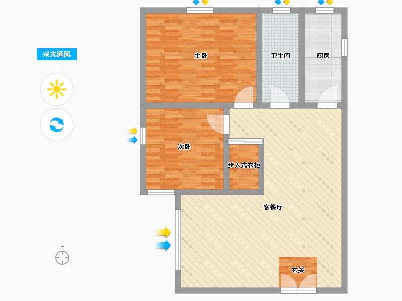 上海-上海市-新中苑生活大师-93.75-户型库-采光通风