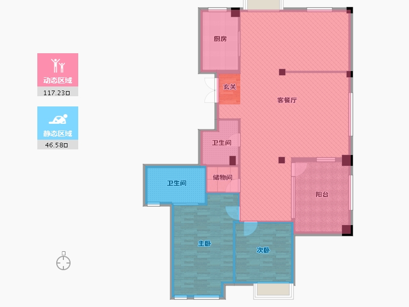 浙江省-温州市-同人欣园-150.39-户型库-动静分区