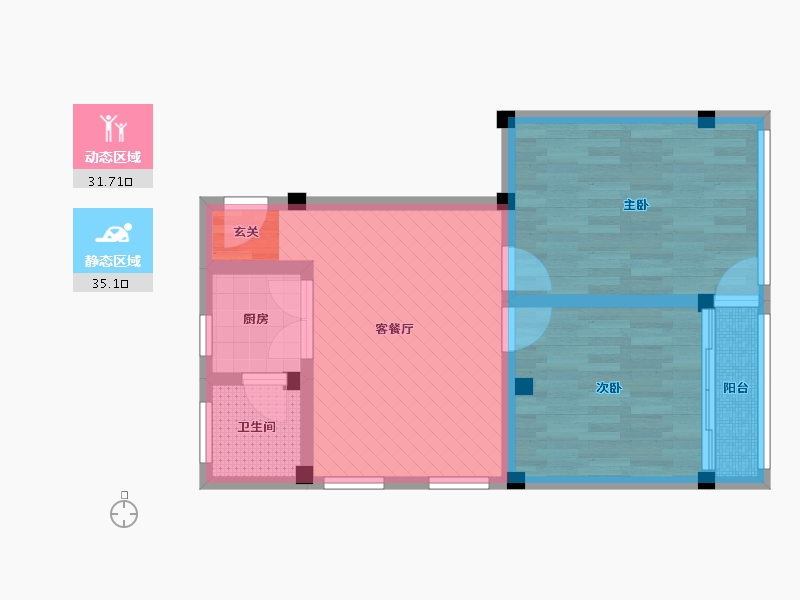 广东省-广州市-新华路-57.60-户型库-动静分区