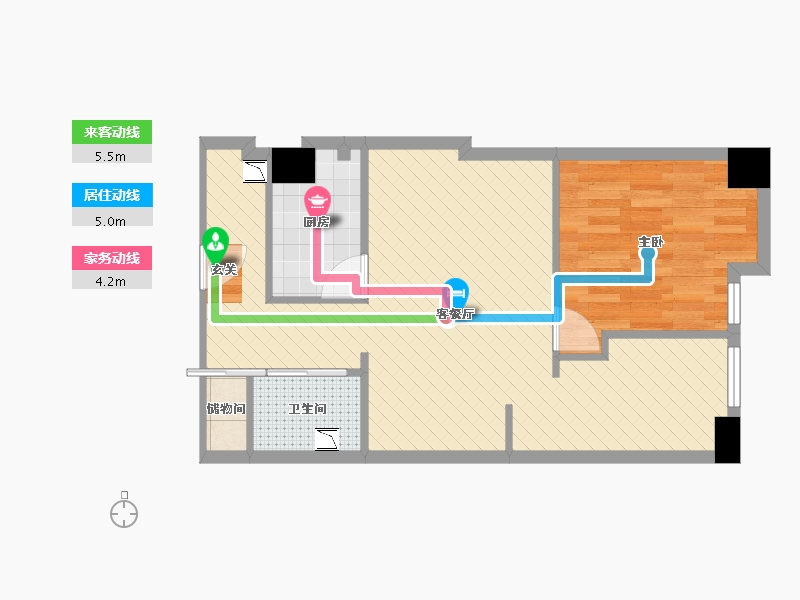 浙江省-湖州市-水岸公馆-56.00-户型库-动静线