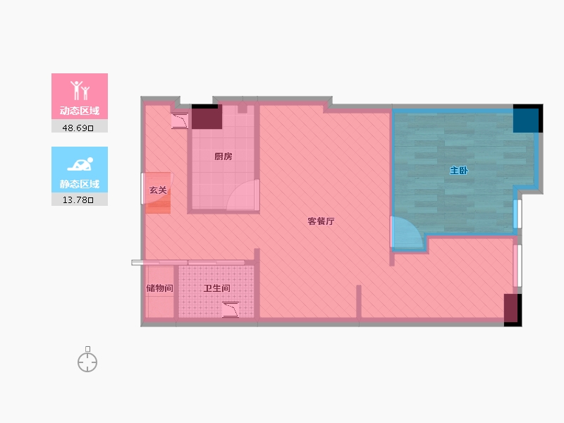 浙江省-湖州市-水岸公馆-56.00-户型库-动静分区