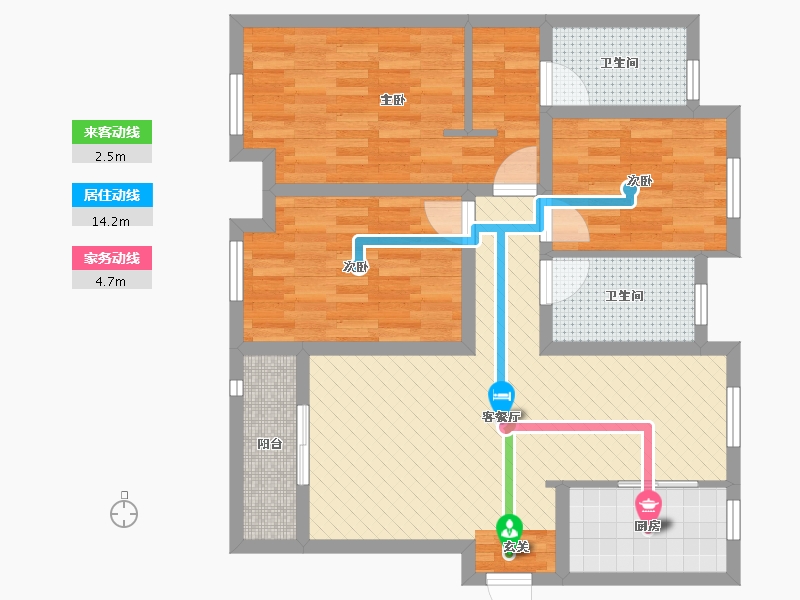 山东省-济南市-财富壹号-84.69-户型库-动静线